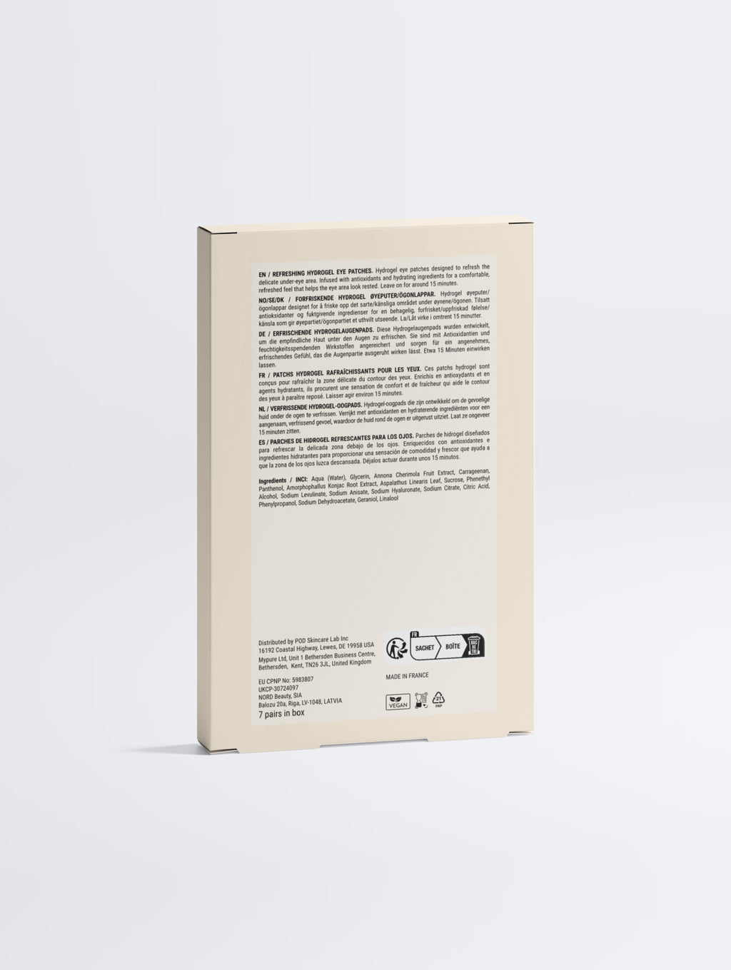 Anti-Fatigue Hydrogel Eye Patches